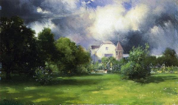 The Artist's Home - East Hampton, Long Island by Thomas Moran