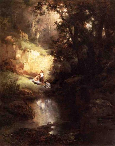 The Bathers by Thomas Moran