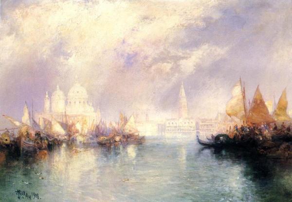 The Church Of Santa Maria Della Salute, Venice by Thomas Moran