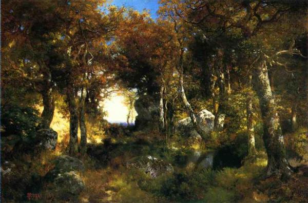 The Woodland Pool by Thomas Moran