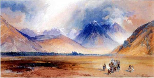 The Yellowstone Range, Near The Crow Mission by Thomas Moran