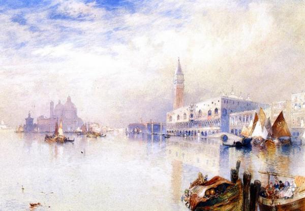 Venetian Scene by Thomas Moran Oil Painting Reproductions