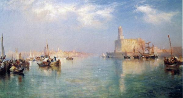 Vera Cruz Harbor by Thomas Moran