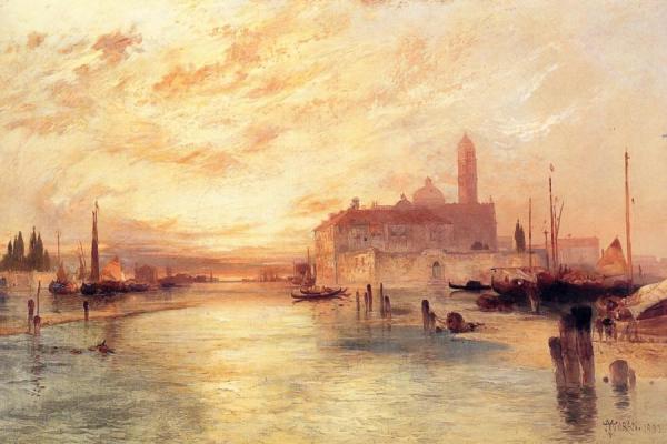 View At Sunset by Thomas Moran