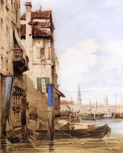 A Venetian Scene by Thomas Shotter Boys