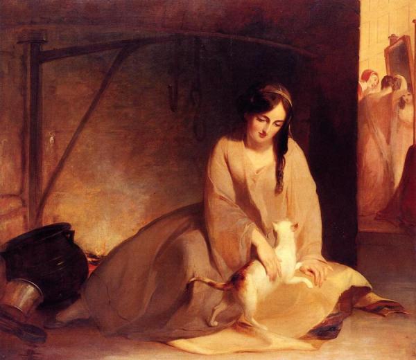 Cinderella At The Kitchen Fire by Thomas Sully