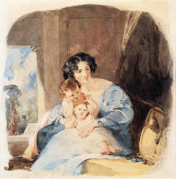 Mother With Her Children by Thomas Sully