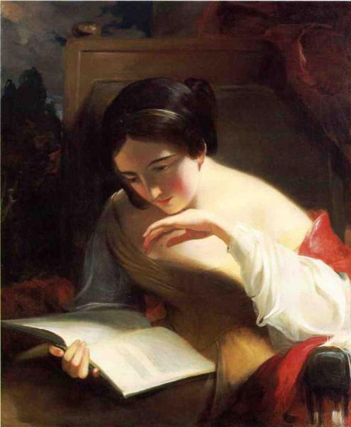 Portrait Of A Girl Reading by Thomas Sully Oil Painting Reproductions