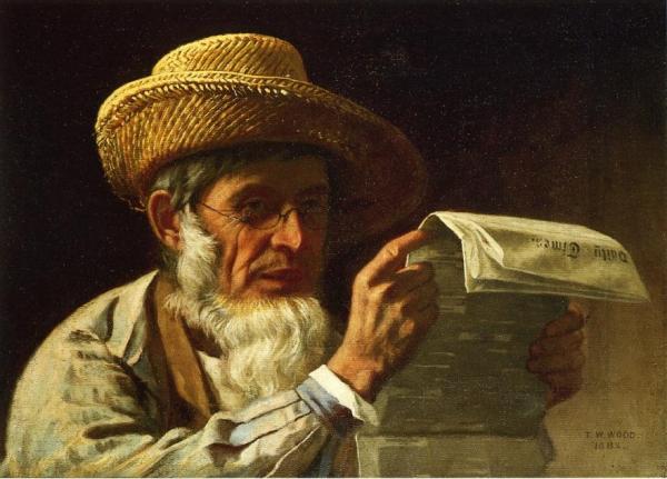 Election Returns by Thomas Waterman Wood Oil Painting Reproductions