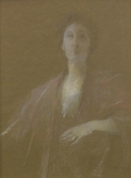 A Reflective Moment by Thomas Wilmer Dewing