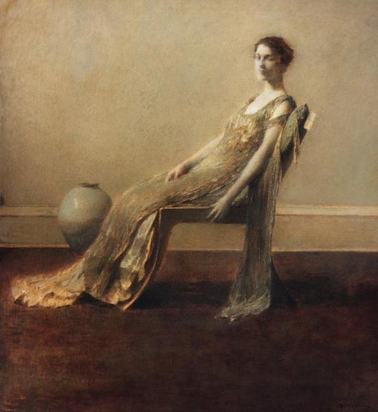 Green And Gold,1917 by Thomas Wilmer Dewing