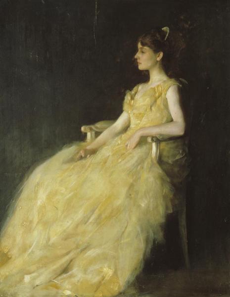 Lady In Yellow,1888 by Thomas Wilmer Dewing