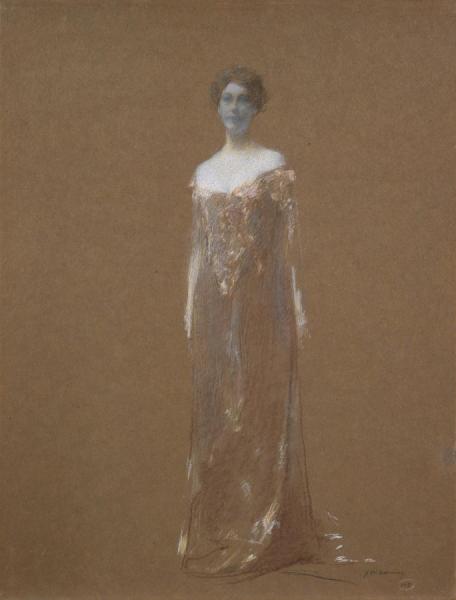 The Evening Dress by Thomas Wilmer Dewing