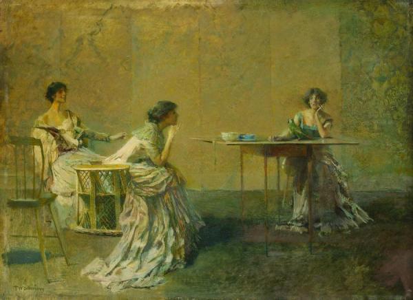 The Gossip by Thomas Wilmer Dewing