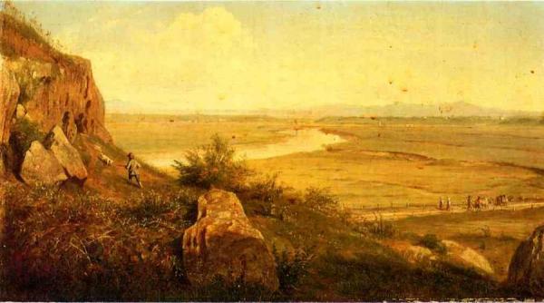 A Hunter In A Landscape by Thomas Worthington Whittredge
