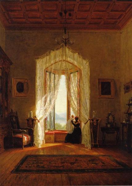 A Window, House On The Hudson River by Thomas Worthington Whittredge
