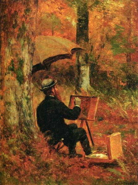 An Artist At His Easel by Thomas Worthington Whittredge
