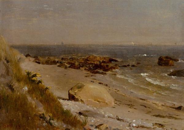 Beach Scene, Narragansett Bay by Thomas Worthington Whittredge Oil Painting Reproductions