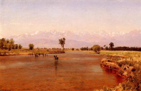 Crossing The Platte by Thomas Worthington Whittredge