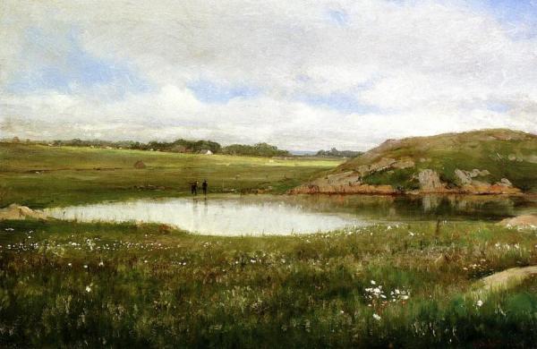 Freshwater Pond In Summer - Rhode Island by Thomas Worthington Whittredge