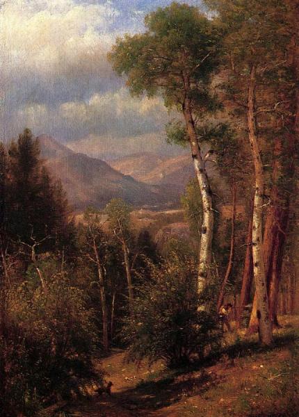 Hunter In The Woods Of Ashokan by Thomas Worthington Whittredge