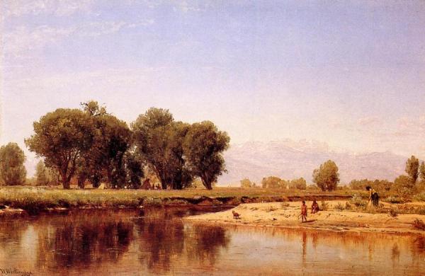 Indian Emcampment On The Platte River by Thomas Worthington Whittredge Oil Painting Reproductions