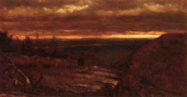 Landscape At Sunset by Thomas Worthington Whittredge