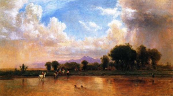 Thomas Worthington Whittredge On The Plains, Cache La Poudre River