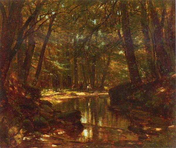 Trout Stream by Thomas Worthington Whittredge Oil Painting Reproductions