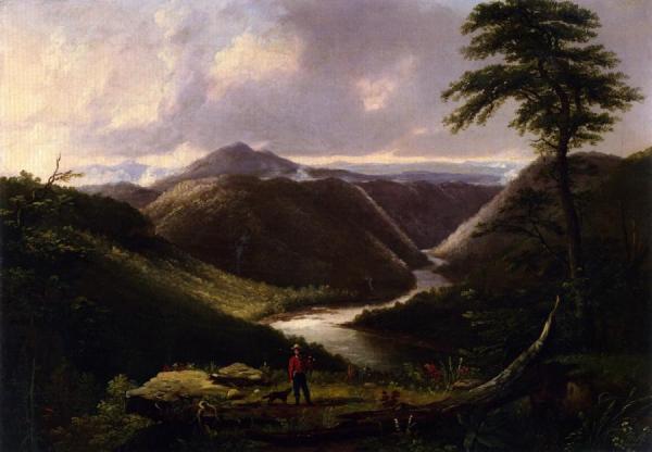 View From The Hawk's Nest, Western Virginia, Morning by Thomas Worthington Whittredge