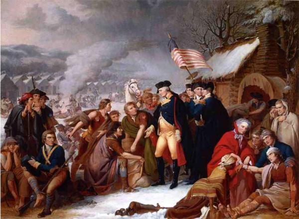 George Washington At Valley Forge by Thompkins H Matteson