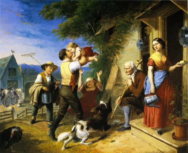 Return From The Fields by Thompkins H Matteson