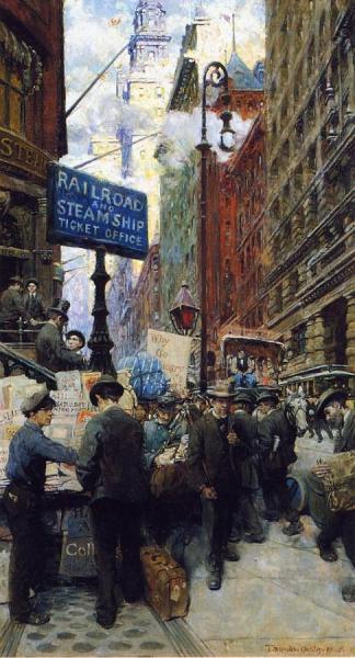 News Vendor On Broadway by Thornton Oakley