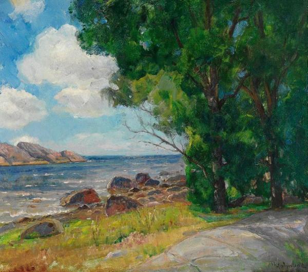 Coastal Landscape (kystlandskap) by Thorolf Holmboe