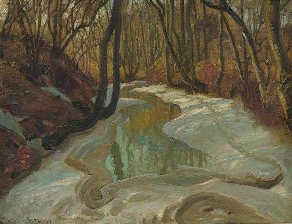 Thorolf Holmboe River In Spring (elv I Vårløsning)