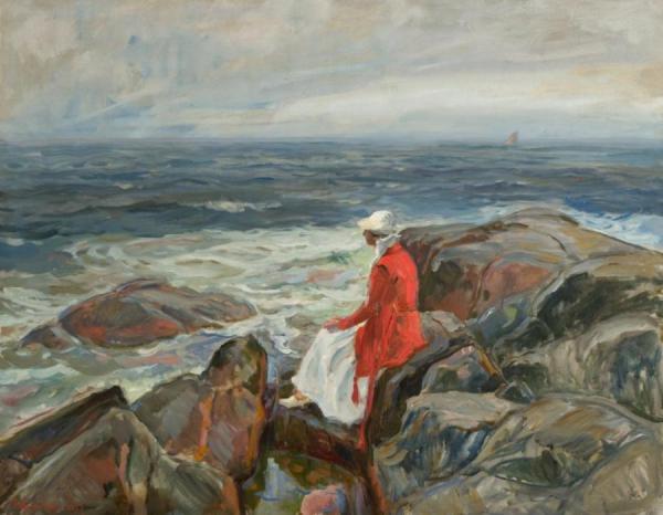Thorolf Holmboe Woman Looking Over The Ocean