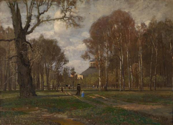 Birches Near The Rotunda Vienna Prater by Tina Blau