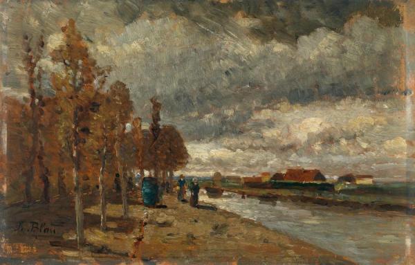 Canal In Holland by Tina Blau Oil Painting Reproductions