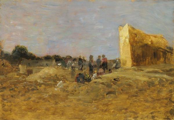 Grain Harvest In Lower Austria by Tina Blau Oil Painting Reproductions