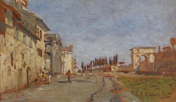 Roman Capriccio With Titus Arch by Tina Blau