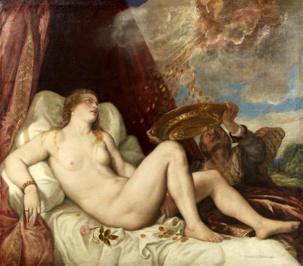 Danae by Titian Oil Painting Reproductions