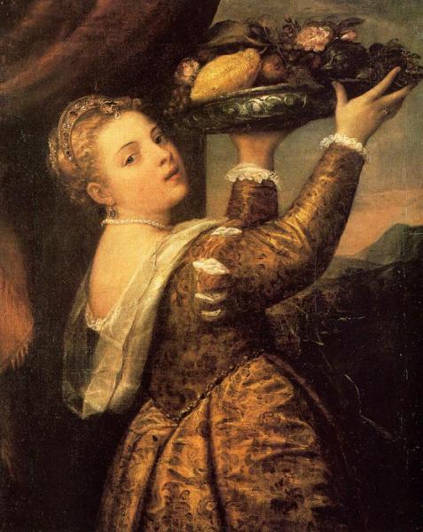 Girl With A Basket Of Fruits (lavinia) by Titian