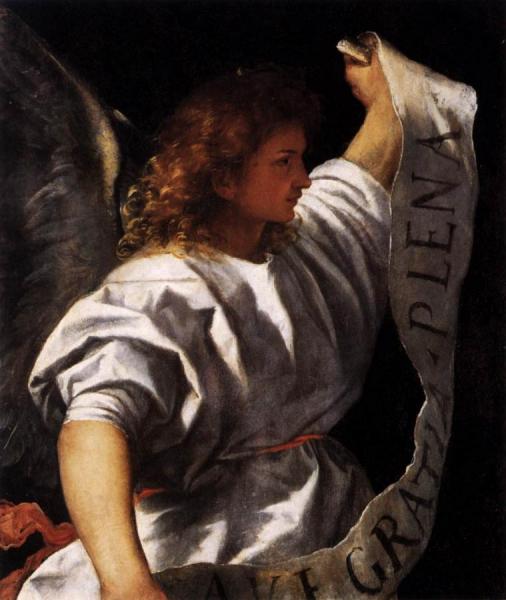 Polyptych Of The Resurrection: Archangel Gabriel by Titian