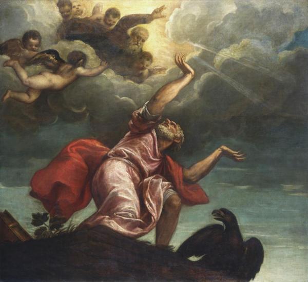 Saint John The Evangelist On Patmos by Titian