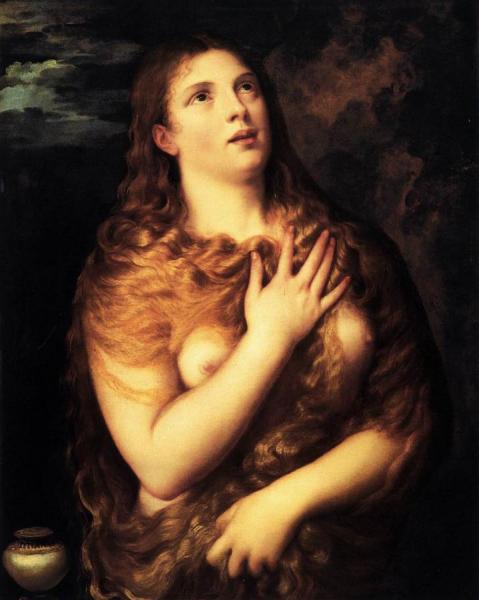 St Mary Magdalene by Titian Oil Painting Reproductions