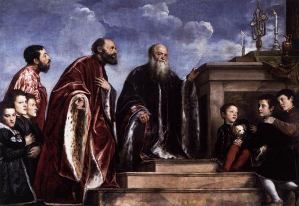 The Vendramin Family Venerating A Relic Of The True Cross by Titian Oil Painting Reproductions