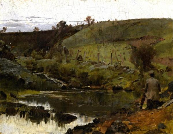 Tom Roberts A Quiet Day On The Darebin Creek
