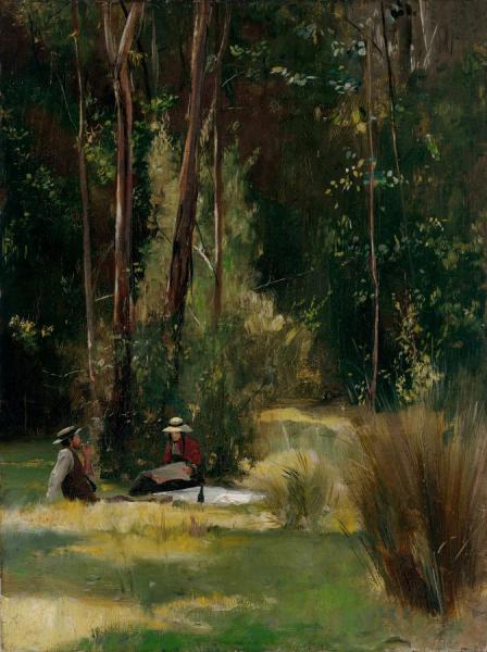 A Sunday Afternoon Picnic At Box Hill by Tom Roberts