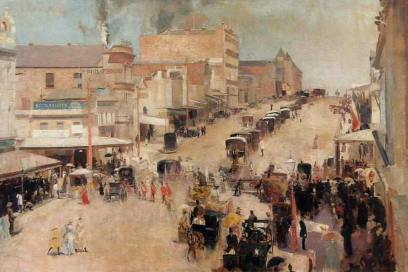 Allegro Con Brio, Bourke St. West by Tom Roberts