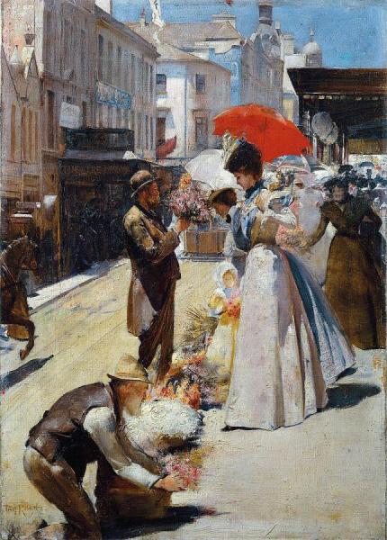 Christmas Flowers And Christmas Belles by Tom Roberts